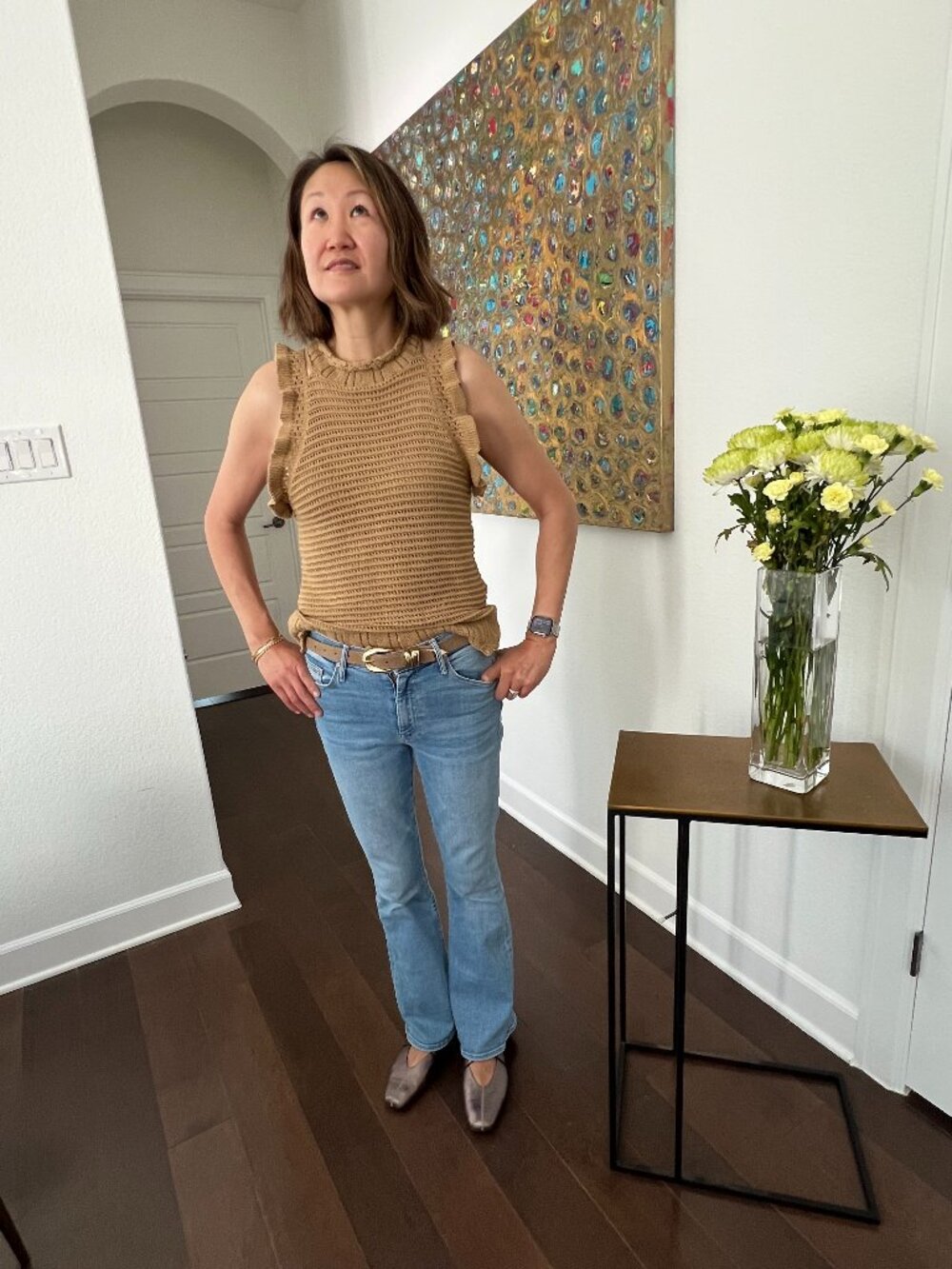 Melissa Nepton Camel Knit Top